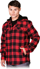 CHEMISE CHAUDE EN COTON AVEC CAPUCHE POLAIRE AMOVIBLE