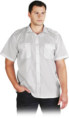 MEN'S SHORT-SLEEVE DRESS SHIRT WITH EPAULETS