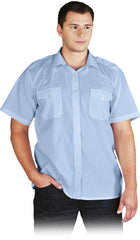 MEN'S SHORT-SLEEVE DRESS SHIRT WITH EPAULETS