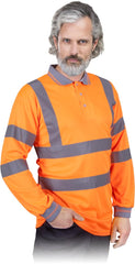MEN'S LONG SLEEVE REFLECTIVE SAFETY POLO SHIRT