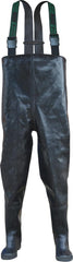 PROFESSIONAL RUBBER CHEST WADERS FOR FISHERMEN - WATERPROOF & WINDPROOF