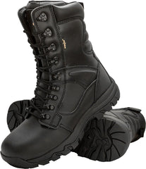 HEAVY-DUTY PATROL BOOTS WITH STEEL TOE AND SIDE ZIPPER