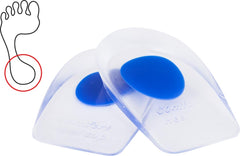 DUAL-DENSITY SILICONE HEEL PADS FOR MEN - COMFORT AND STABILITY