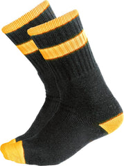 ARBEITSSOCKEN FÜR STRAßENBAUER, SCHWARZ MIT FARBIGEN AKZENTEN