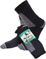 ARBEITS- UND FREIZEITSOCKEN IN MARINEBLAU UND SCHWARZ MIT KOMFORTBÜNDCHEN