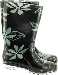 FLORAL PVC WOMEN'S WELLINGTON BOOTS - TRENDY AND WATER-RESISTANT