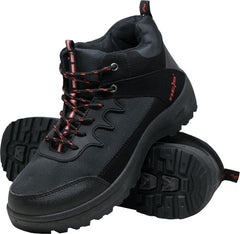 ROBUSTE KNÖCHELHOHE SCHNÜRSTIEFEL AUS PU UND TEXTIL