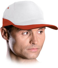 LIGHTWEIGHT COTTON CAP WITH COLORFUL INSERTS AND VELCRO FASTENING