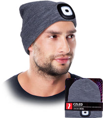 USB-CHARGED LED WINTER HAT WITH REMOVABLE FLASHLIGHT