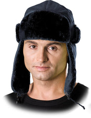 WINTER EARFLAP CAP WITH SOFT FUR TRIM AND INSULATED POLYESTER