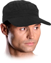 CASQUETTE EN COTON AVEC VISIÈRE RIGIDE ET RÉGLABLE