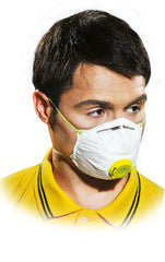 MASQUE DE PROTECTION FFP1 AVEC VALVE ET PINCE NASALE MÉTALLIQUE