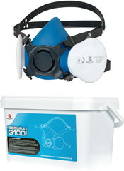 SECURA 3100 SILICONE HALF MASK WITH P3 FILTERS FOR AEROSOL PROTECTION