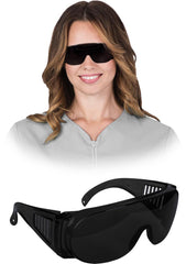 UV FILTER POLYCARBONATE SAFETY GLASSES WITH WIDE ARMS