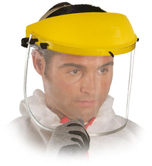 OPTICAL GRADE POLYCARBONATE FACE SHIELD WITH ADJUSTABLE HEADGEAR