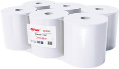 WEISSE PAPIERHANDTÜCHER AUS RECYCELTEM MATERIAL, HOHE SAUGKRAFT, 130M ROLLEN