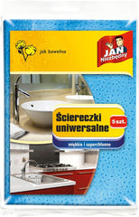 VERSATILE COTTON-LIKE CLEANING CLOTHS, PACK OF 5