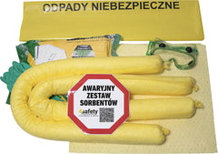 SORBENT-SET FÜR CHEMISCHE ADR-UNFÄLLE, 25 L, KOMPAKT UND EFFIZIENT