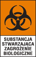 ZNAK BIOZAGROŻENIA CHEMICZNEGO 200x300 - FOLIA SAMOPRZYLEPNA, PŁYTA PCV
