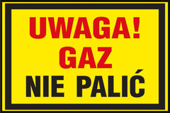 PANNEAU D'AVERTISSEMENT GAZ - NE PAS FUMER, 250X350 MM, PVC