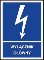 PLAQUE DE SIGNALISATION "DISJONCTEUR PRINCIPAL" 74X105 MM