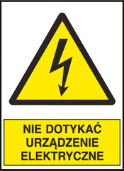 OZNAKOWANIE BEZPIECZEŃSTWA: NIE DOTYKAĆ! TABLICZKA OSTRZEGAWCZA