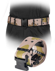 ROBUSTER GEWEBTER GÜRTEL MIT KUNSTSTOFFSCHNALLE, LÄNGENANPASSBAR