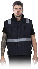 OCIEPLANY BEZRĘKAWNIK Z WIELOFUNKCYJNYMI KIESZENIAMI