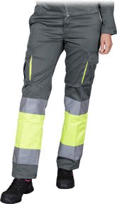 PANTALON DE SÉCURITÉ FLEXIBLE FRAUBAX POUR FEMMES AVEC BANDES RÉFLÉCHISSANTES