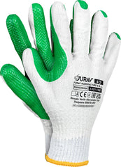 DURABLE CONSTRUCTION & TRANSPORT WORK GLOVES, DOUBLE-COATED RUBBER
