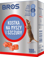 BROS RODENT CONTROL CUBES FOR MICE AND RATS, HIGH HUMIDITY RESISTANT