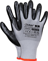 HIGH FLEXIBILITY NITRILE FOAM COATED WORK GLOVES, JURAV J-741-147
