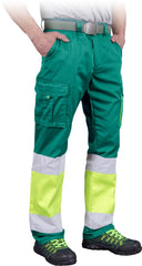 PANTALON DE TRAVAIL FLEXIBLE BAX AVEC BANDES RÉFLÉCHISSANTES ET CERTIFICATION OEKO-TEX