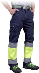 PANTALON DE TRAVAIL FLEXIBLE BAX AVEC BANDES RÉFLÉCHISSANTES ET CERTIFICATION OEKO-TEX