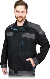COTTON REFLECTIVE SAFETY SWEATSHIRT WITH ZIP-UP FRONT AND MULTIPLE POCKETS