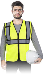 REFLEKTIERENDE SICHERHEITSWESTE AUS POLYESTER MIT REIßVERSCHLUSS