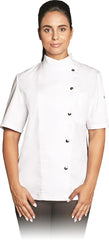 DAMSKA BLUZA KUCHARSKA Z KRÓTKIM RĘKAWEM, POLIESTER/BAWEŁNA