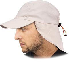 SUN PROTECTIVE NECK AND EAR COVER CAP, 100% POLYESTER