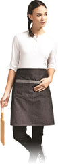 DURABLE CHEF'S SHORT APRON WITH POCKET AND CONTRAST TIES