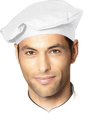 DURABLE CHEF'S CAP IN POLY-COTTON BLEND, ANTI-WRINKLE AND HIGH HEAT RESISTANT