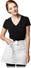 TABLIER COURT EN TWILL DE COTON AVEC DOUBLE POCHE