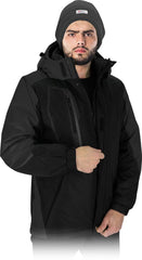 WÄRMEISOLIERTE SCHUTZJACKE FÜR HERREN MIT REFLEKTIERENDEN DETAILS