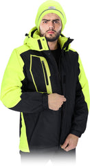 WÄRMEISOLIERTE SCHUTZJACKE FÜR HERREN MIT REFLEKTIERENDEN DETAILS