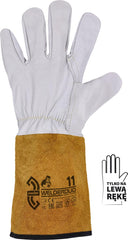 RĘKAWICE SPAWALNICZE DLA MĘŻCZYZN Z KEVLAREM I SKÓRY BYDLĘCEJ