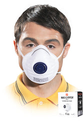 FFP2 PROTECTIVE HALF MASK WITH VALVE AND METAL NOSE CLIP