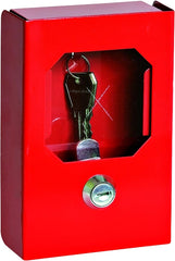 RED POWDER-COATED EMERGENCY KEY CABINET WITH PLEXIGLASS WINDOW