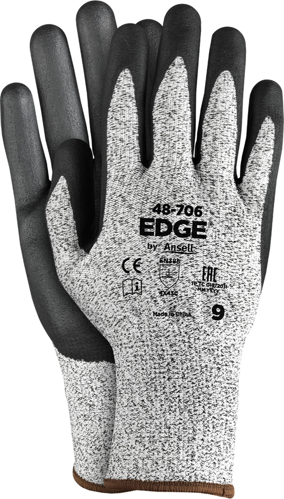 ANSELL EDGE 48-706 NITRILE FOAM COATED WORK GLOVES