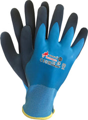 LATEX-COATED BUILDERS AND TRANSPORT WORK GLOVES WITH SUPERIOR GRIP