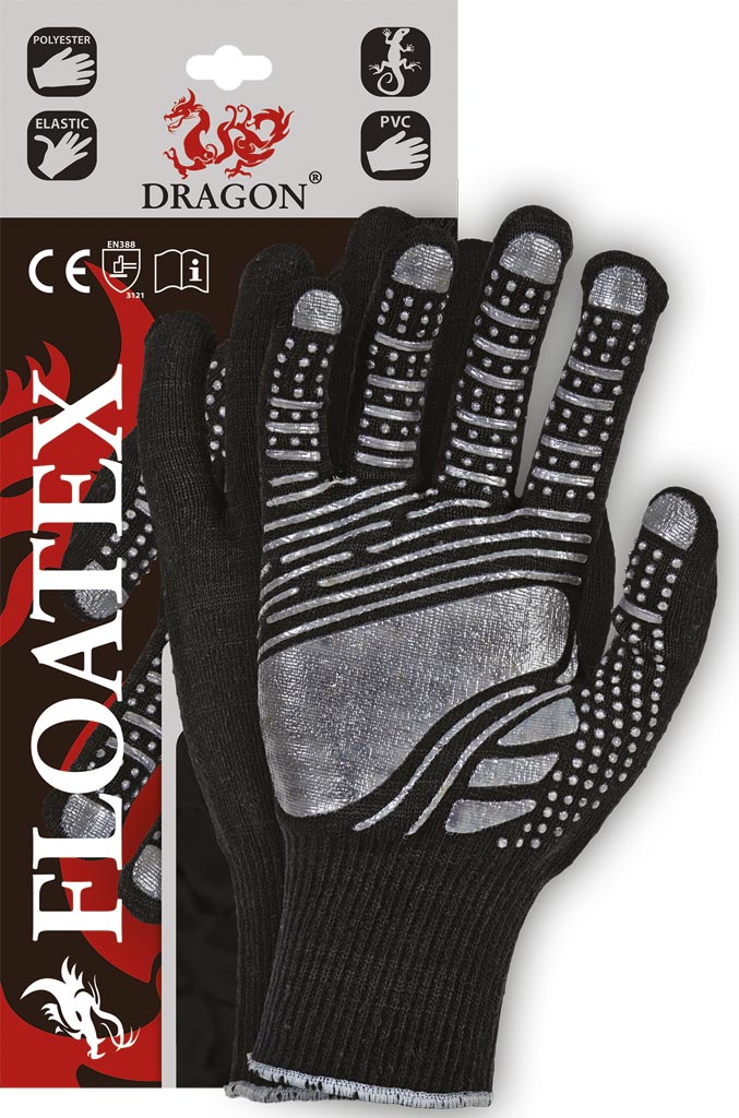 ERGONOMIC POLYESTER GLOVES WITH ENHANCED PVC GRIP