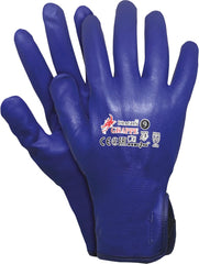 DURABLE NITRILE-COATED NYLON WORK GLOVES, BLUE